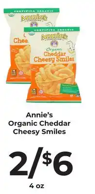 Lifethyme Annie's Organic Cheddar Cheesy Smiles offer