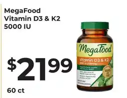 Lifethyme MegaFood Vitamin D3 & K2 5000 IU offer