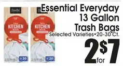 Supremo Foods Inc Essential Everyday 13 Gallon Trash Bags offer