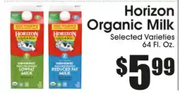 Supremo Foods Inc Horizon Organic Milk offer