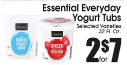 Supremo Foods Inc Essential Everyday Yogurt Tubs offer