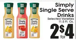 Supremo Foods Inc Simply Single Serve Drinks offer