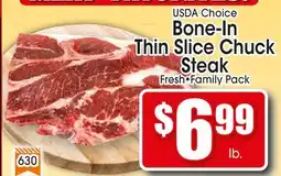 Supremo Foods Inc USDA Choice Bone-In Thin Slice Chuck Steak offer