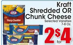 Supremo Foods Inc Kraft Shredded OR Chunk Cheese offer