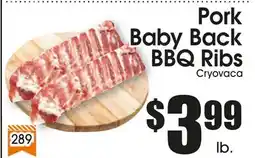 Supremo Foods Inc Pork Baby Back BBQ Ribs offer