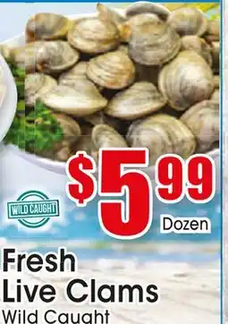 Supremo Foods Inc Fresh Live Clams offer