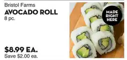 Bristol Farms Bristol Farms AVOCADO ROLL offer