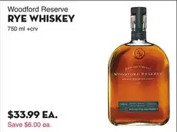 Bristol Farms Woodford Reserve RYE WHISKEY offer