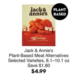 Bristol Farms Jack & Annie's Plant-Based Meat Alternatives offer