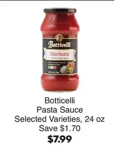Bristol Farms Botticelli Pasta Sauce offer