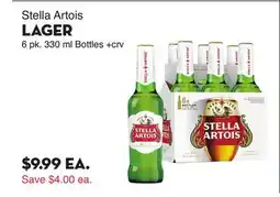 Bristol Farms Stella Artois LAGER offer
