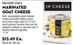 Bristol Farms Meredith Dairy MARINATED GOAT CHEESE offer