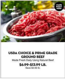 Bristol Farms USDA CHOICE & PRIME GRADE GROUND BEEF offer