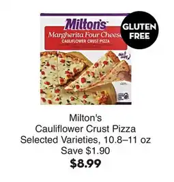 Bristol Farms Milton's Cauliflower Crust Pizza offer