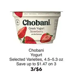 Bristol Farms Chobani Yogurt offer