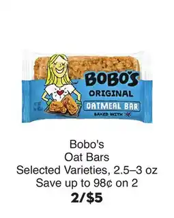 Bristol Farms Bobo's Oat Bars offer