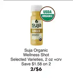 Bristol Farms Suja Organic Wellness Shot offer