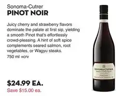 Bristol Farms Sonoma-Cutrer PINOT NOIR offer