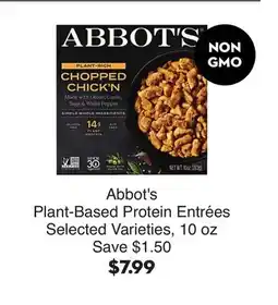 Bristol Farms Abbot's Plant-Based Protein Entrées offer