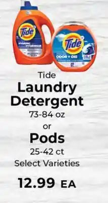 Sunset Foods Tide Laundry Detergent 73-84 oz or Pods 25-42 ct offer