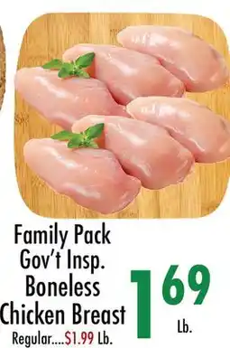 Garden Fresh Market Family Pack Gov't Insp. Boneless Chicken Breast offer