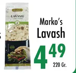 Garden Fresh Market Marko's Lavash offer