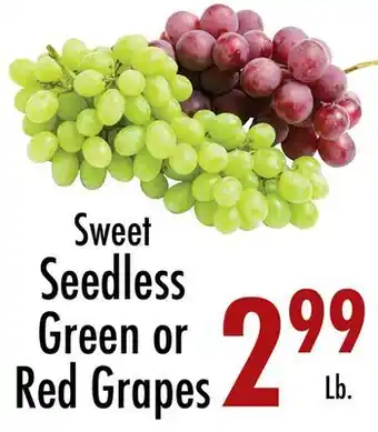 Garden Fresh Market Sweet Seedless Green or Red Grapes offer