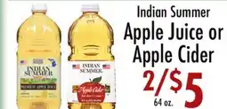 Garden Fresh Market Indian Summer Apple Juice or Apple Cider offer