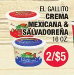 Carnicerias Jimenez EL GALLITO CREMA MEXICANA & SALVADOREÑA offer