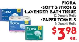 La Chiquita Food Market FIORA SOFT & STRONG • LAVENDER BATH TISSUE • PAPER TOWELS offer