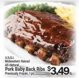 Angelo Caputo's Fresh Market U.S.G.I. Midwestern Raised All-Natural Pork Baby Back Ribs offer