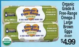 Angelo Caputo's Fresh Market Organic Grade A Free-Range Omega-3 Large Brown Eggs offer