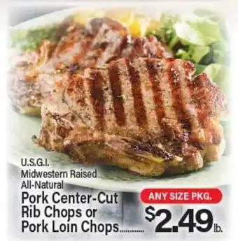 Angelo Caputo's Fresh Market Pork Center-Cut Rib Chops or Pork Loin Chops offer