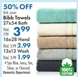 Boscov's Bibb Towels 27x54 Bath offer