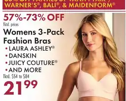 Boscov's Womens 3-Pack Fashion Bras offer