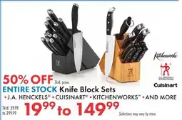 Boscov's Knife Block Sets offer