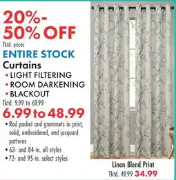 Boscov's ENTIRE STOCK Curtains offer