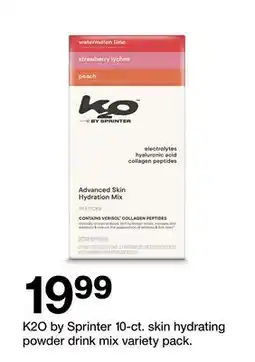 Target K2O by Sprinter 10-cit. skin hydrating powder drink mix variety pack offer