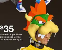 Target Nintendo Super Mario Bros one size Bowser costume accessory kit offer