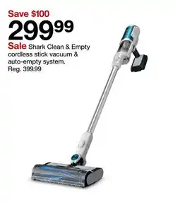 Target Shark Clean & Empty cordless stick vacuum & auto-empty system offer