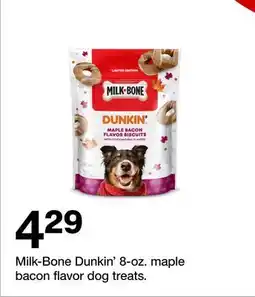 Target Milk-Bone Dunkin' 8-oz. maple bacon flavor dog treats offer