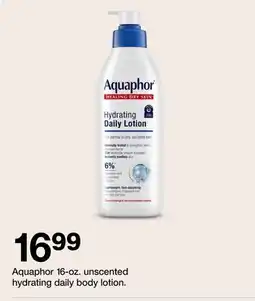 Target Aquaphor 16-oz. unscented hydrating daily body lotion offer