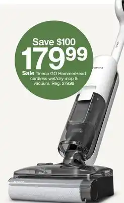 Target Tineco GO HammerHead cordless wet/dry mop & vacuum offer
