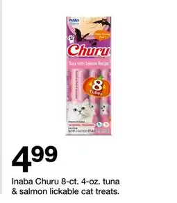 Target Inaba Churu 8-ct. 4-oz. tuna & salmon lickable cat treats offer
