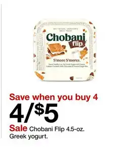 Target Chobani Flip 4.5-oz. Greek yogurt offer