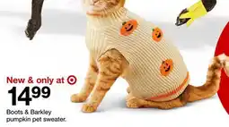 Target Boots & Barkley pumpkin pet sweater offer