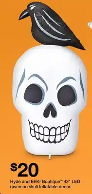 Target Hyde and EEK! Boutique 42 LED raven on skull Inflatable decor offer