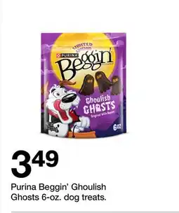 Target Purina Beggin' Ghoulish Ghosts 6-oz. dog treats offer