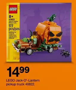 Target LEGO Jack-O'-Lantern pickup truck 40822 offer