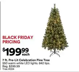 Michaels 7 ft. Pre-Lit Celebration Pine Tree offer